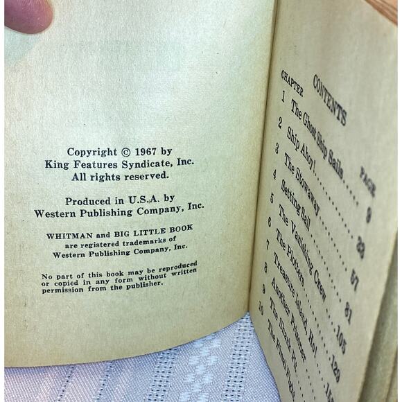 Vintage 1967 Big Little Books POPEYE; Ghost Ship to Treasure Island GUC - Picture 7 of 15